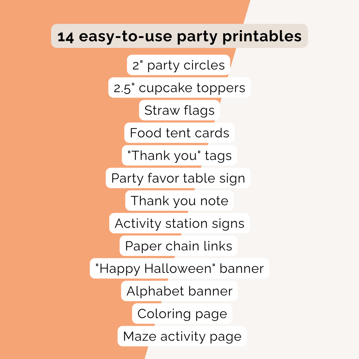 Halloween Party Printables INSTANT DOWNLOAD