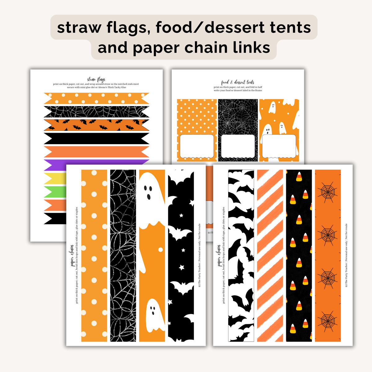 Halloween Party Printables INSTANT DOWNLOAD