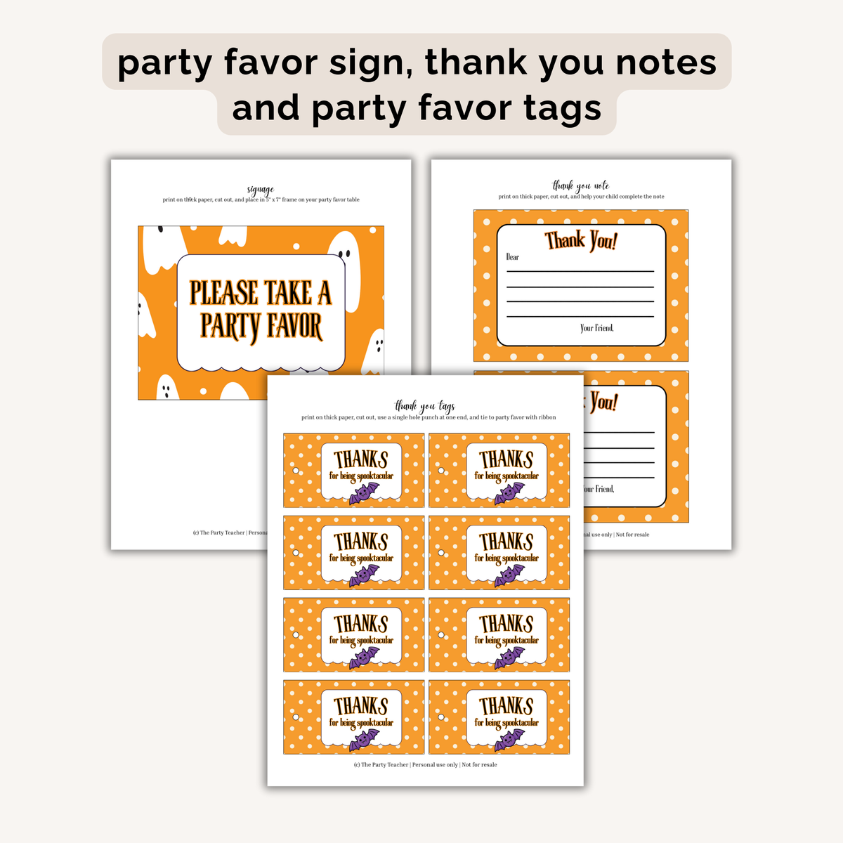 Halloween Party Printables INSTANT DOWNLOAD