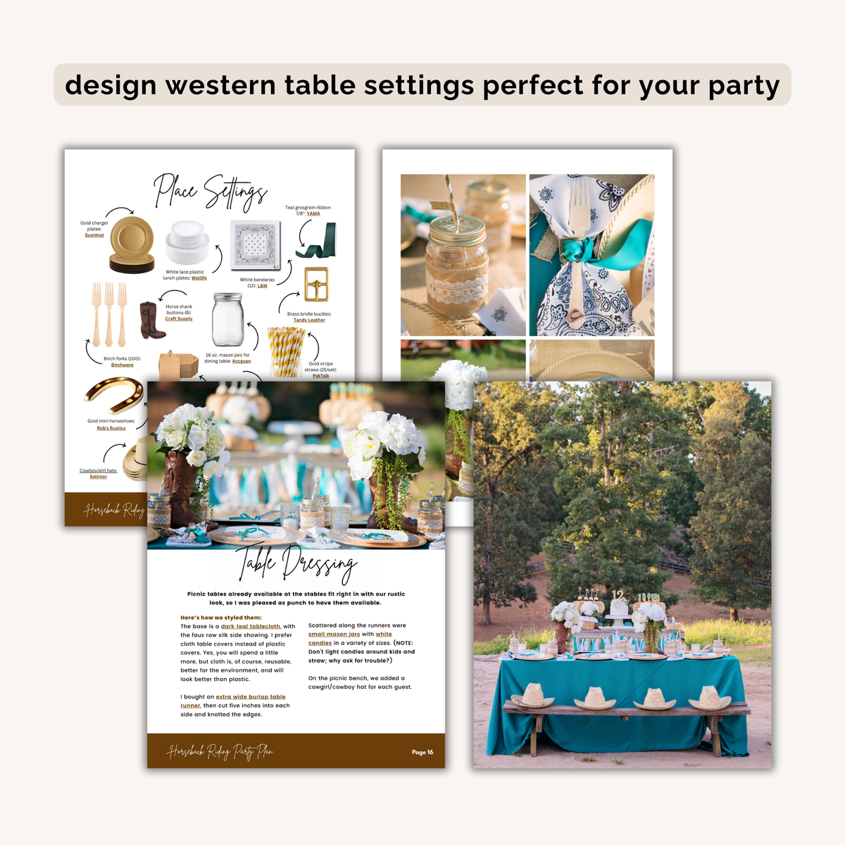 Horseback Riding Birthday Party Plan INSTANT DOWNLOAD