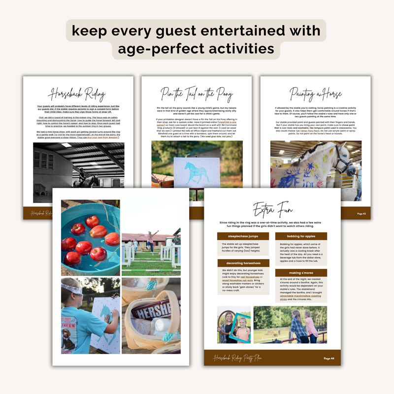 Horseback Riding Birthday Party Plan INSTANT DOWNLOAD