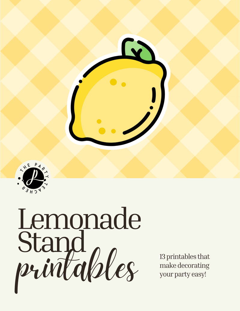 Lemonade Stand Birthday Party Printables INSTANT DOWNLOAD