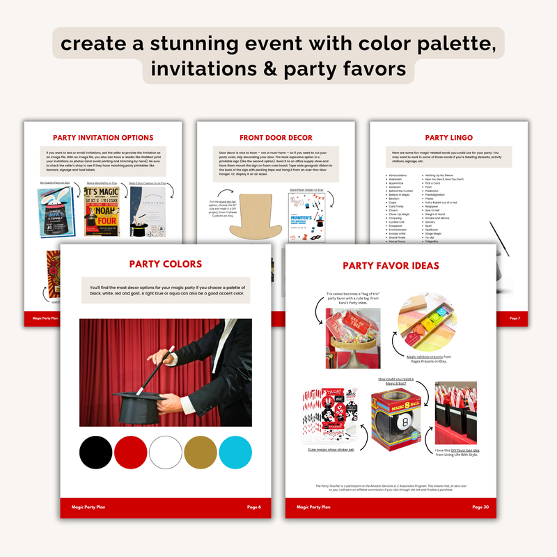 Magic Birthday Party Plan INSTANT DOWNLOAD