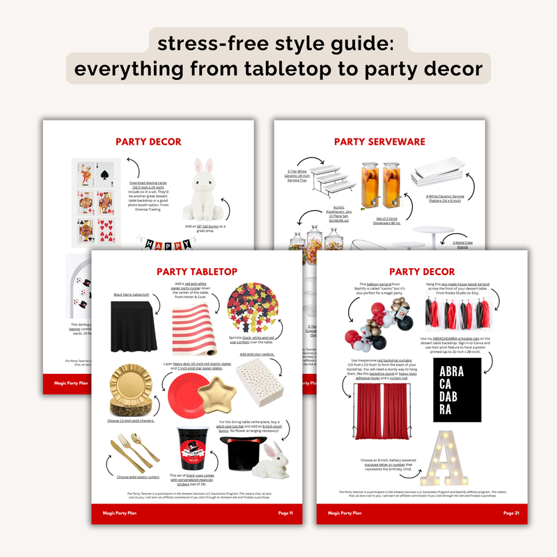 Magic Birthday Party Plan INSTANT DOWNLOAD