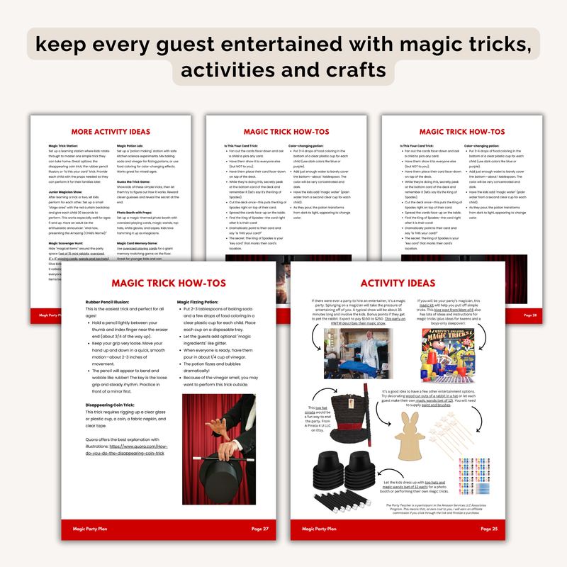 Magic Birthday Party Plan INSTANT DOWNLOAD