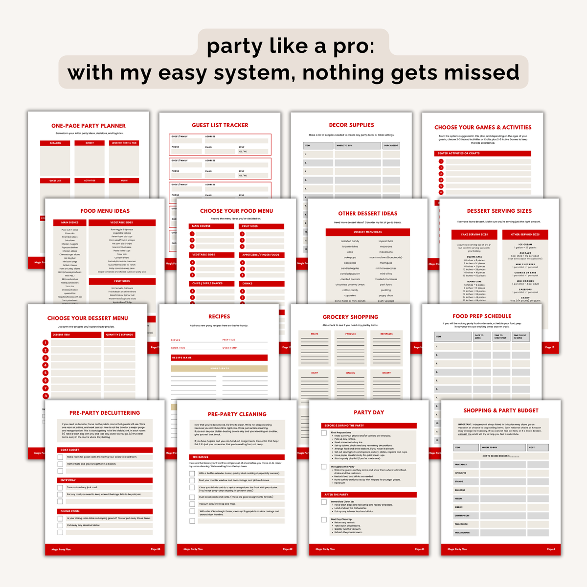 Magic Birthday Party Plan INSTANT DOWNLOAD