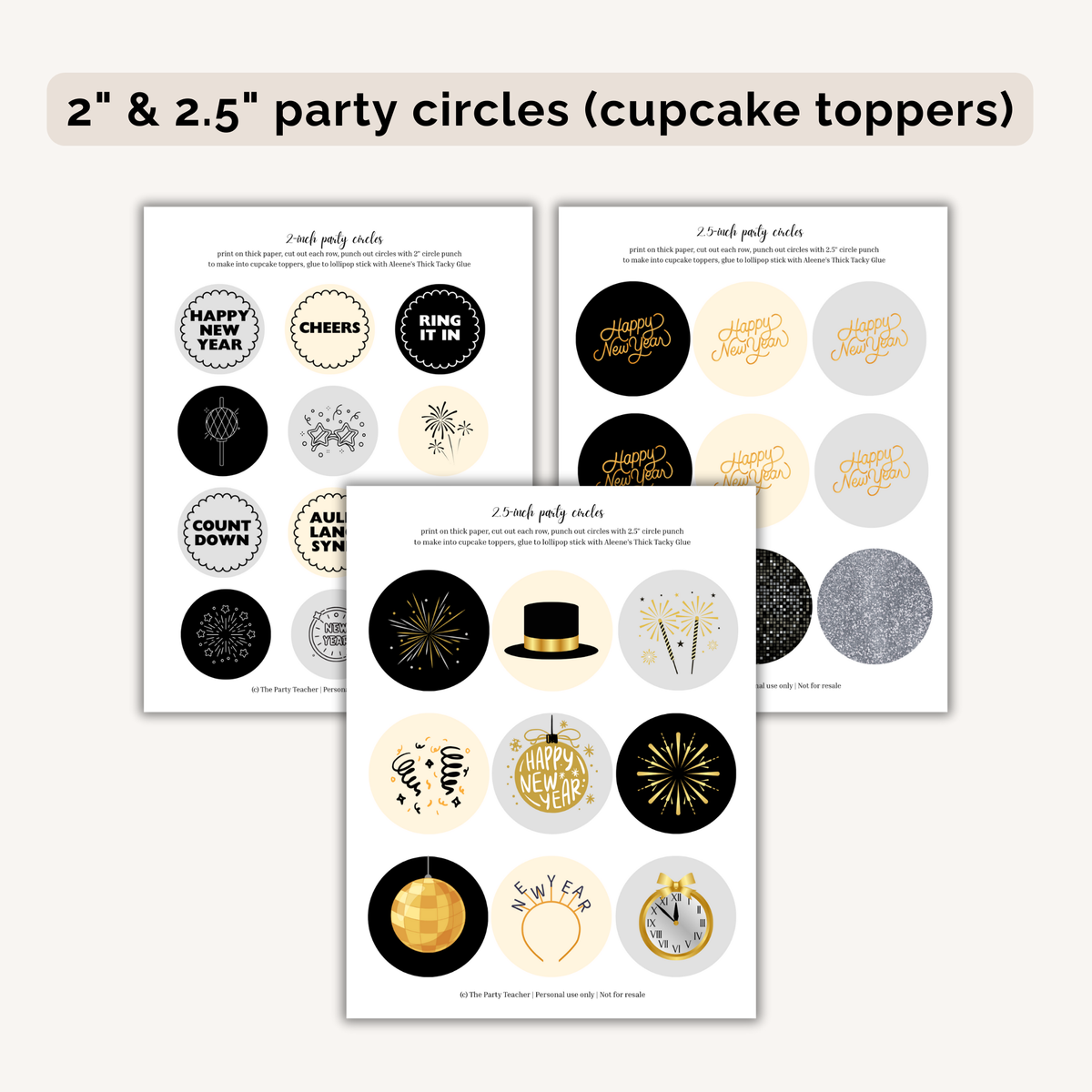 New Year's Eve Party Printables INSTANT DOWNLOAD