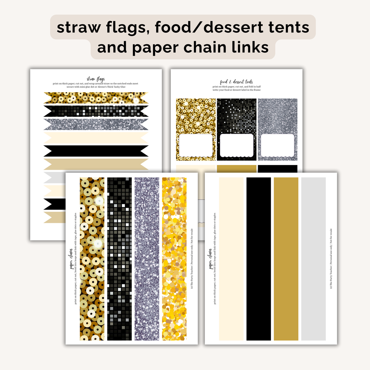 New Year's Eve Party Printables INSTANT DOWNLOAD