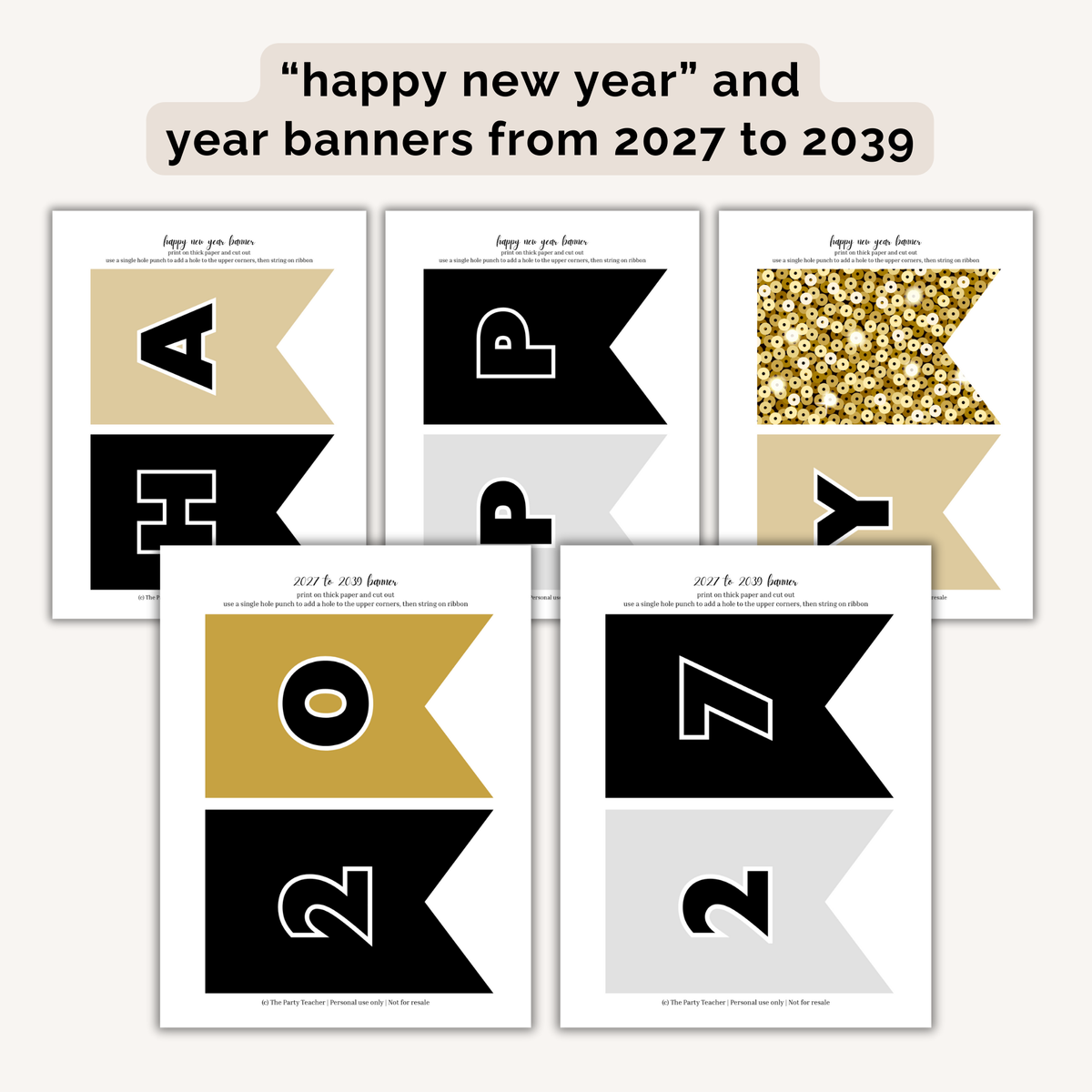 New Year's Eve Party Printables INSTANT DOWNLOAD