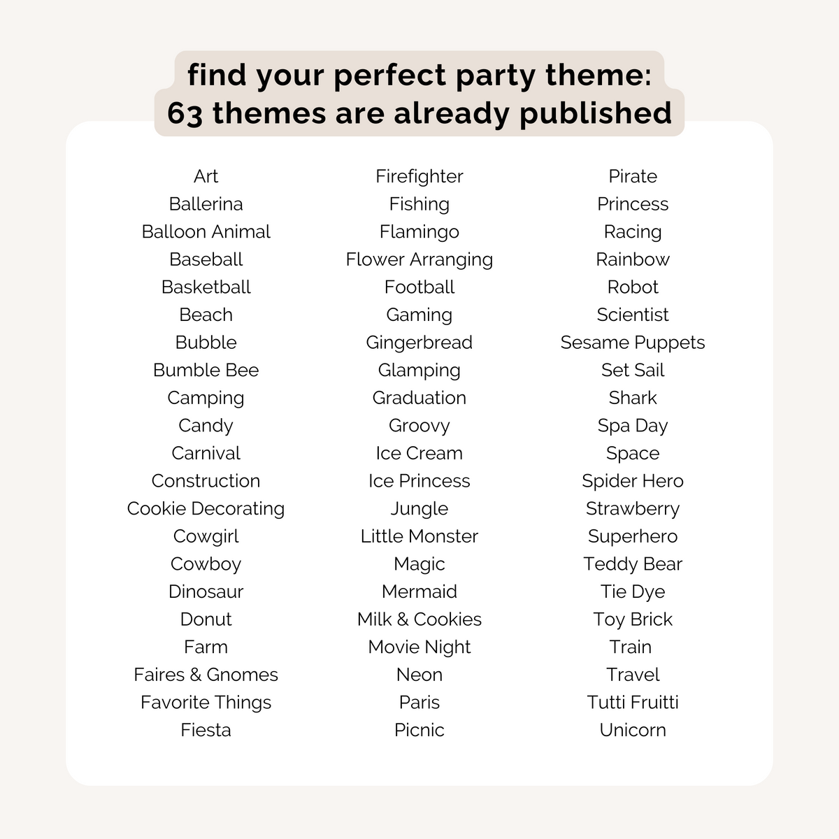 The Party Plan Club — Your Child's Birthday Party Is Already Planned!