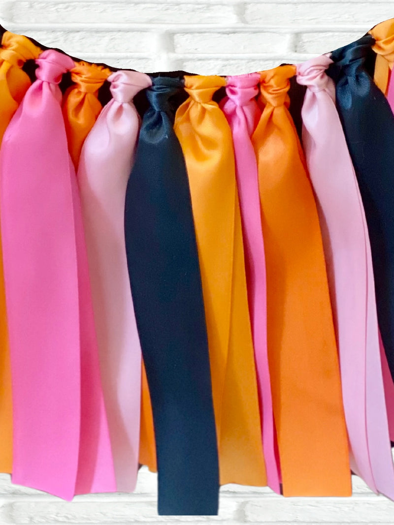 Pink Halloween Ribbon Bunting