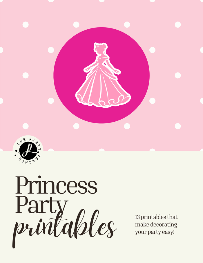 Princess Birthday Party Printables INSTANT DOWNLOAD