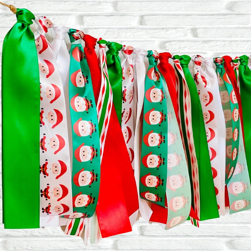 Santa Ribbon Bunting - FREE Shipping