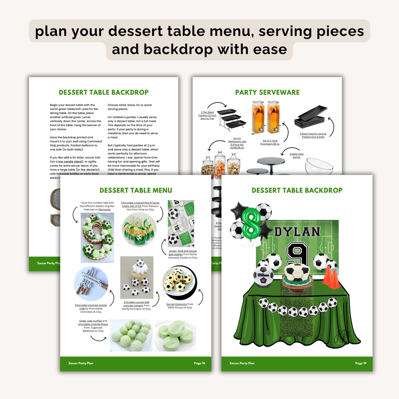 Soccer Birthday Party Plan INSTANT DOWNLOAD
