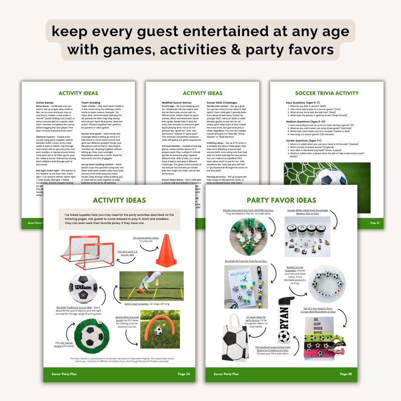 Soccer Birthday Party Plan INSTANT DOWNLOAD