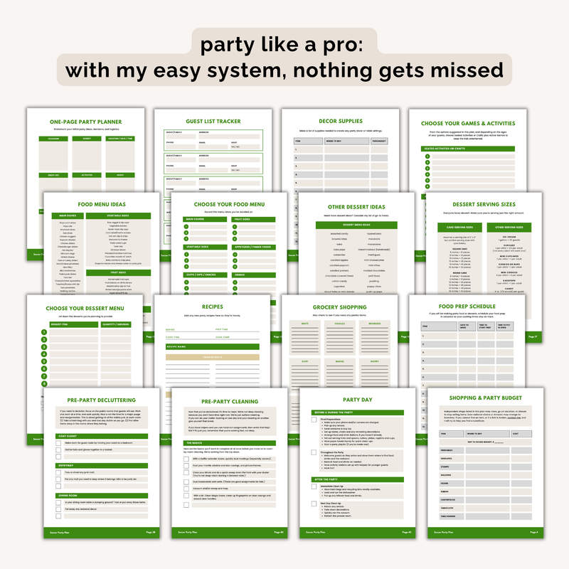 Soccer Birthday Party Plan INSTANT DOWNLOAD