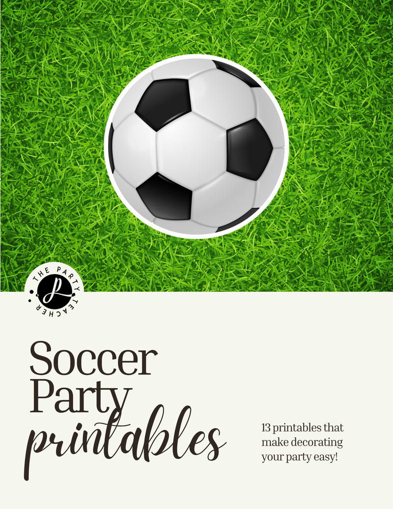 Soccer Birthday Party Printables INSTANT DOWNLOAD