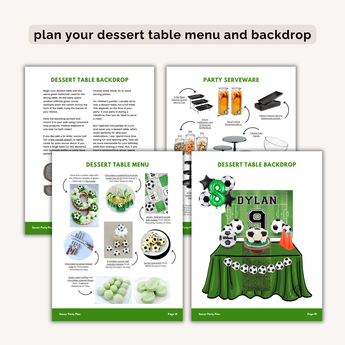 Soccer Birthday Party Plan INSTANT DOWNLOAD