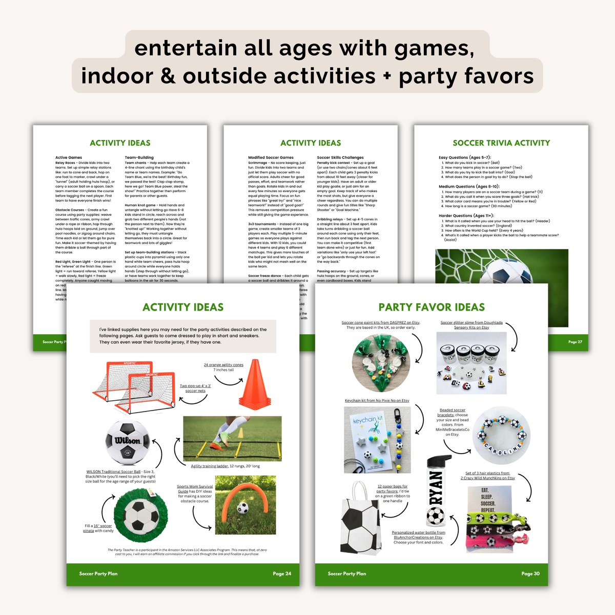 Soccer Birthday Party Plan INSTANT DOWNLOAD