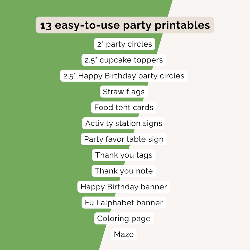 Soccer Birthday Party Printables INSTANT DOWNLOAD