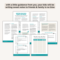 Thank You Note Cheat Sheets - sample thank you notes - The Party Teacher