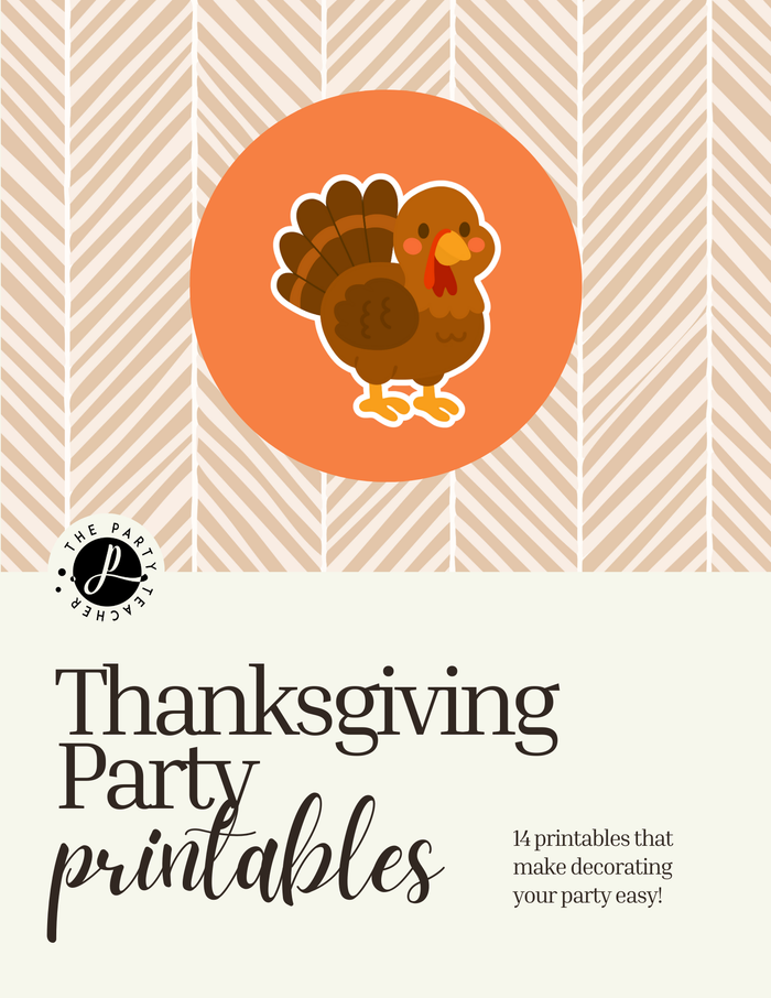 Thanksgiving Party Printables INSTANT DOWNLOAD