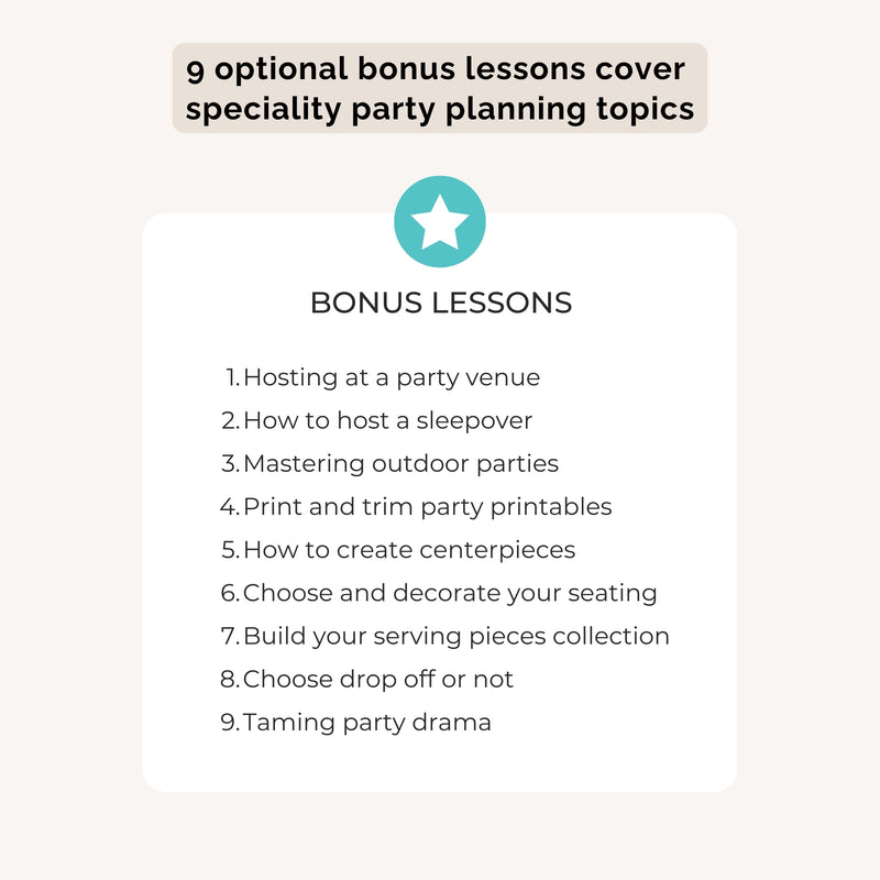 9 optional bonus lessons