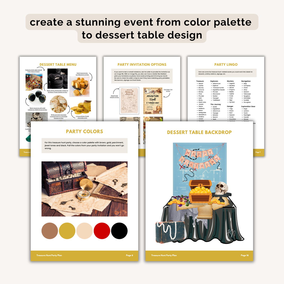 Treasure Hunt Birthday Party Plan INSTANT DOWNLOAD