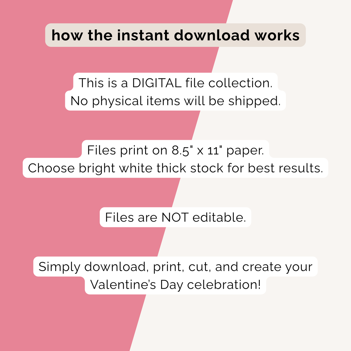 Valentine's Day Party Printables INSTANT DOWNLOAD