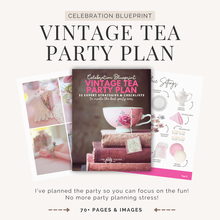 Vintage Tea Party Birthday Plan INSTANT DOWNLOAD