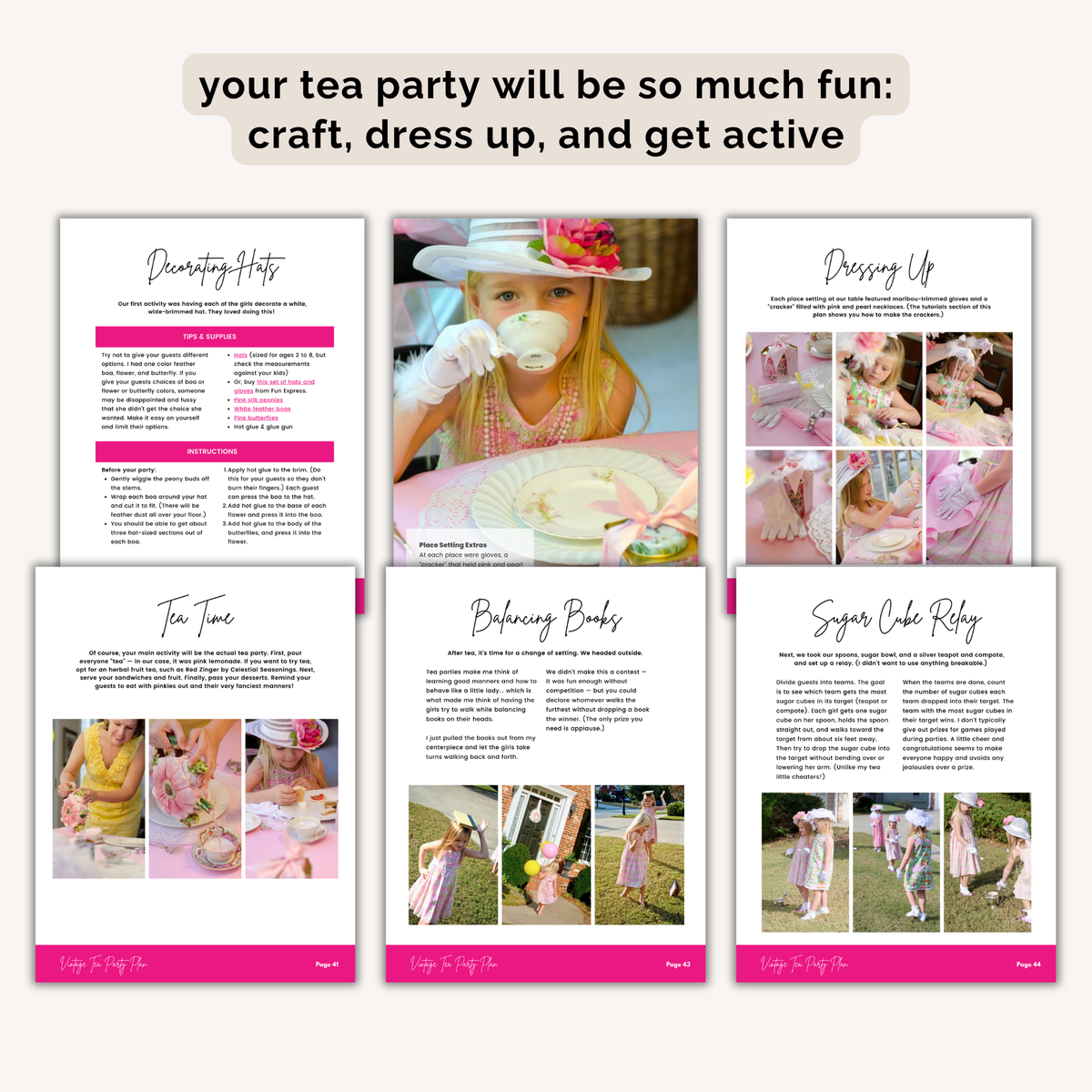 Vintage Tea Party Birthday Plan INSTANT DOWNLOAD