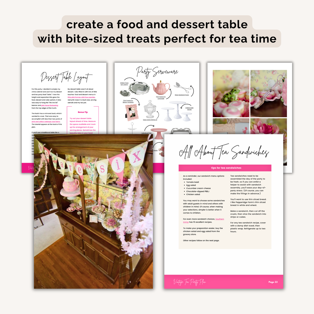 Vintage Tea Party Birthday Plan INSTANT DOWNLOAD