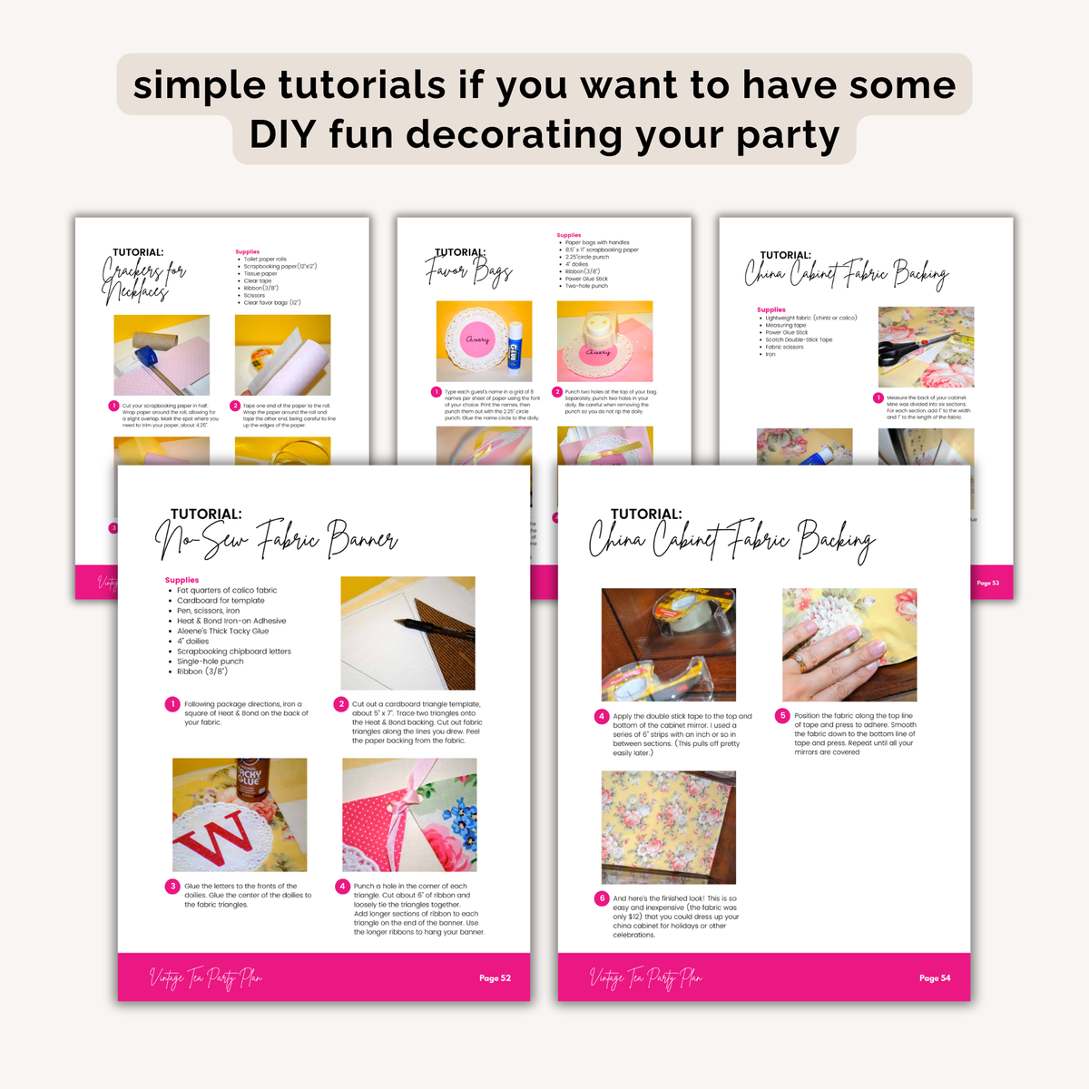 Vintage Tea Party Birthday Plan INSTANT DOWNLOAD