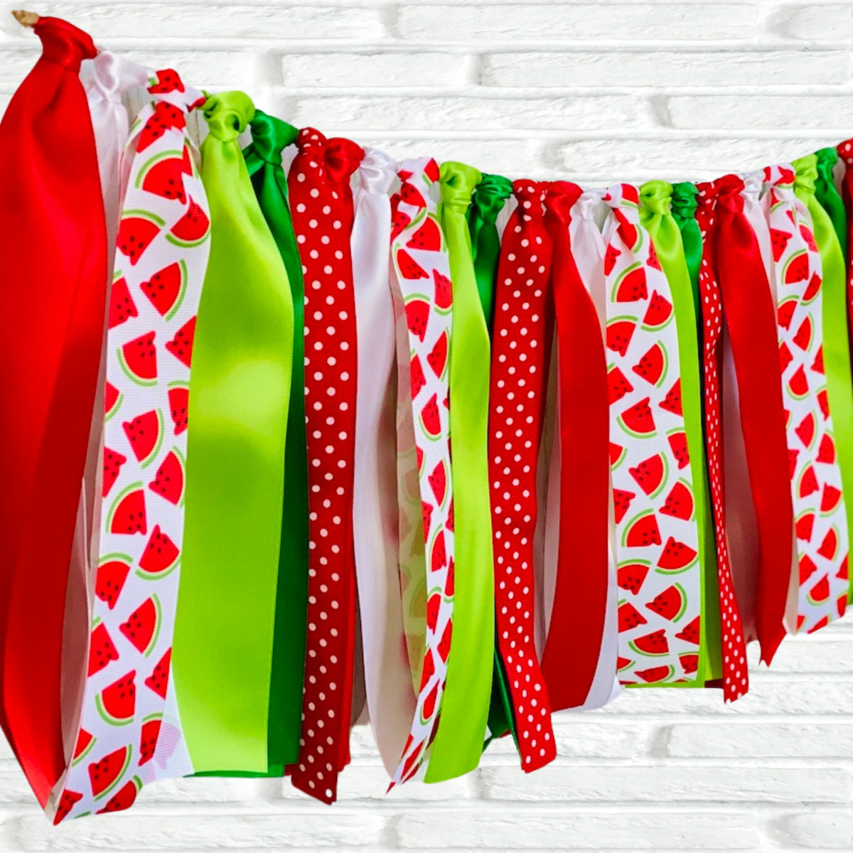 Watermelon Patterned Ribbon Bunting - FREE Shipping