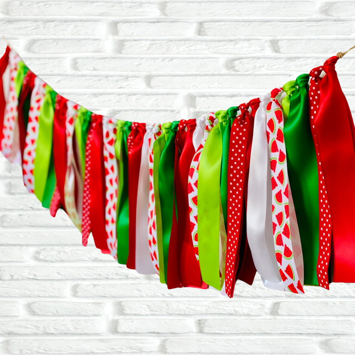 Watermelon Patterned Ribbon Bunting - FREE Shipping