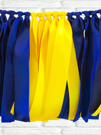 Navy Yellow Ribbon Bunting - FREE Shipping