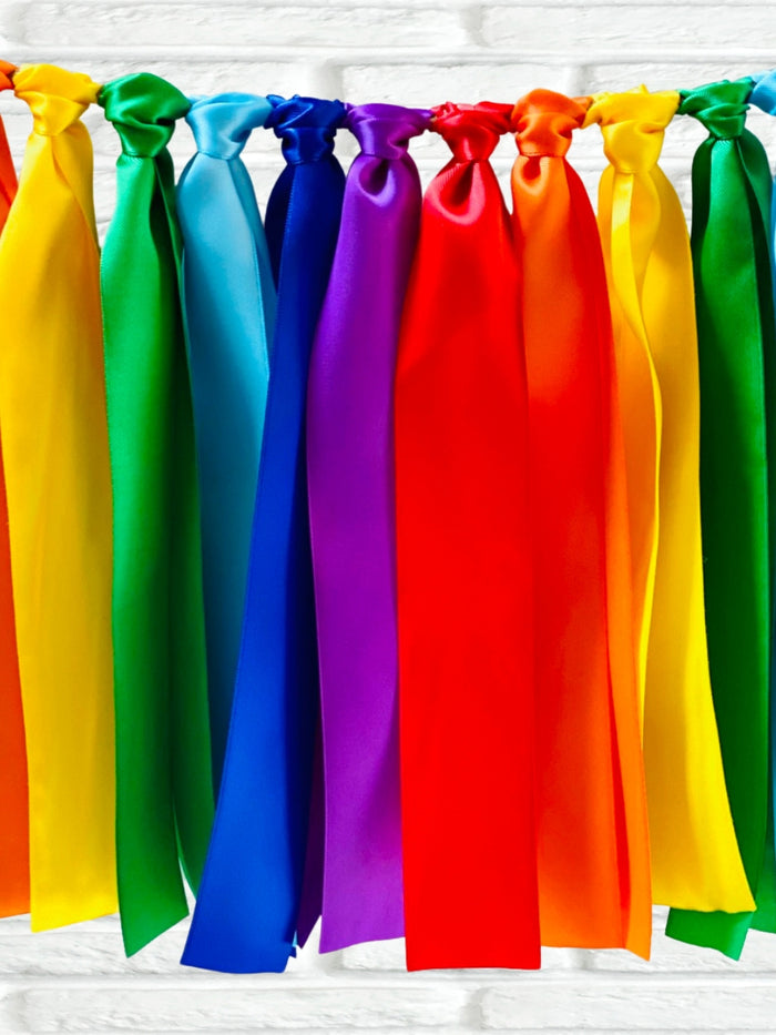 Rainbow Ribbon Bunting - FREE Shipping