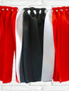 Red Black White Ribbon Bunting - FREE Shipping