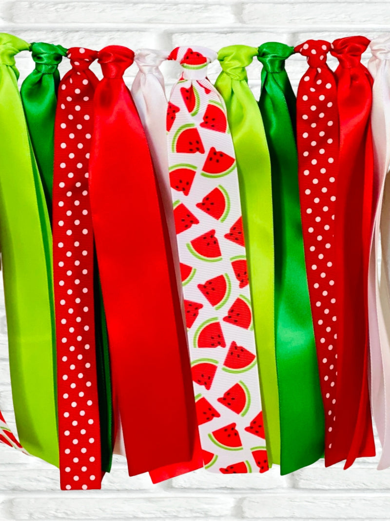 Watermelon Patterned Ribbon Bunting - FREE Shipping