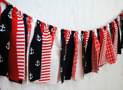 Nautical Fabric Bunting - FREE Shipping - The Party Teacher