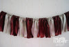 Burgundy Silver Ribbon Bunting - FREE Shipping - The Party Teacher