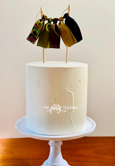 Camoflauge Ribbon Cake Topper - The Party Teacher