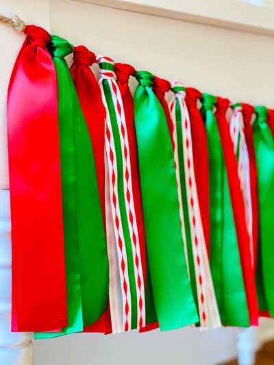 Christmas Ribbon Bunting - FREE Shipping - The Party Teacher