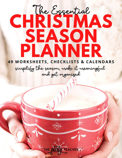 Christmas Season Planner INSTANT DOWNLOAD - The Party Teacher