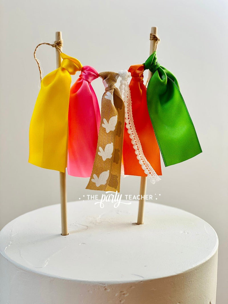 Easter Bunny Ribbon Cake Topper - The Party Teacher