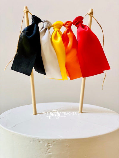 Firefighter Ribbon Cake Topper - The Party Teacher