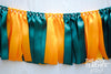 Forest Green Yellow Gold Ribbon Bunting - FREE Shipping - The Party Teacher