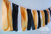 Gold Black White Ribbon Bunting - FREE Shipping - The Party Teacher