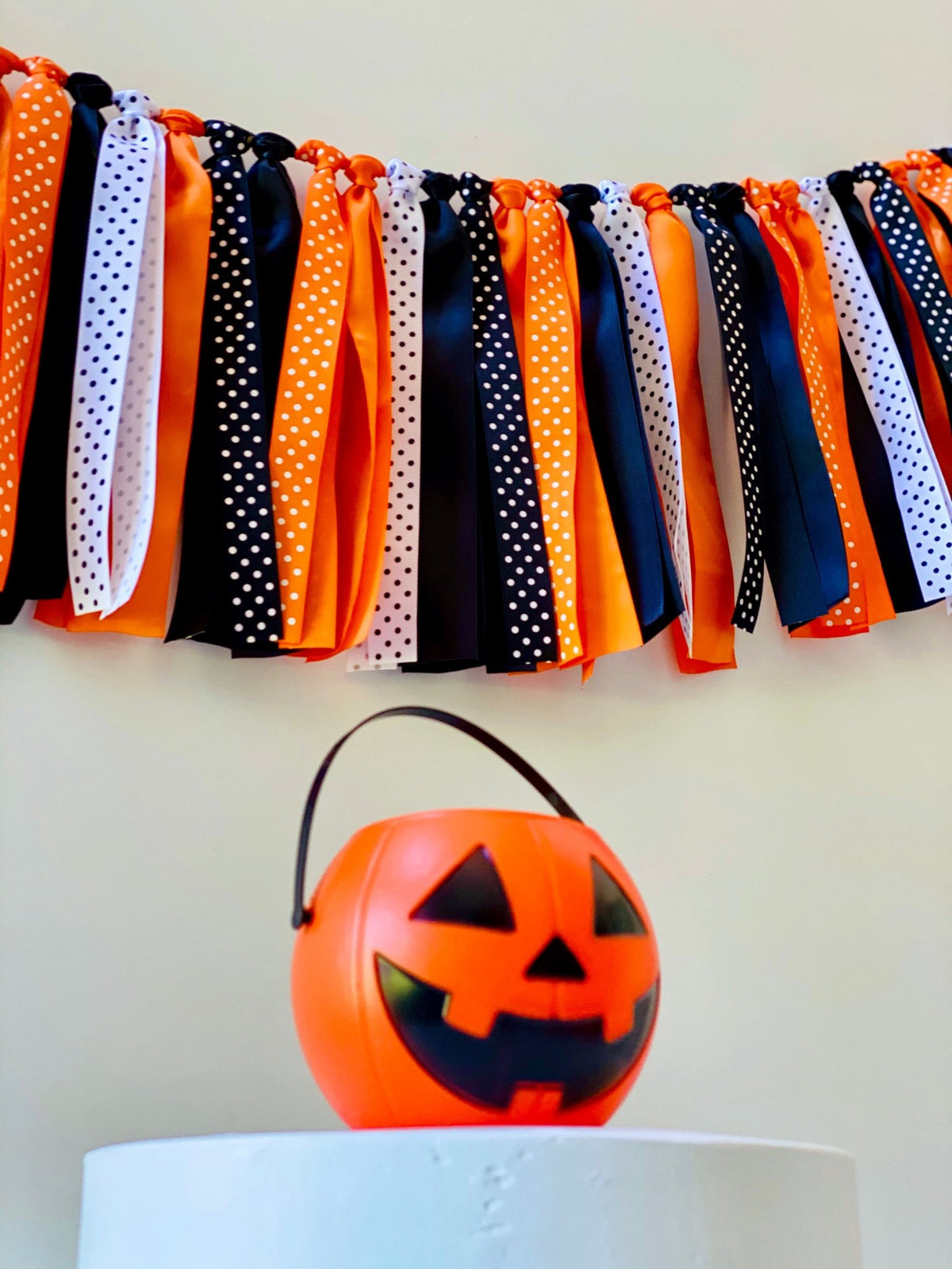 Halloween Polka Dot Ribbon Bunting - FREE Shipping - The Party Teacher