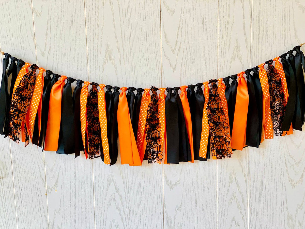 Halloween Web Ribbon Bunting - FREE Shipping - The Party Teacher